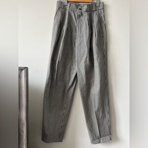 Gianni Versace Vintage Checkered Cotton Trousers (Size 44)